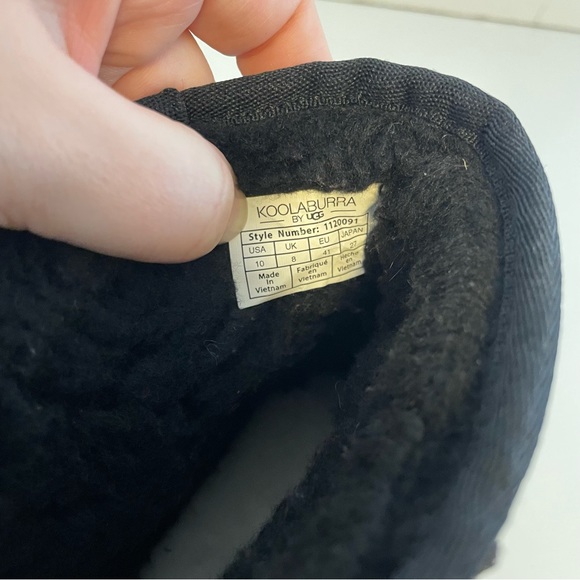 NWOT Koolaburra UGG Mini II Leopard print black suede fur ankle booties 10 - Picture 12 of 15